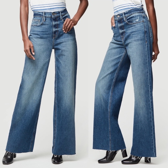 ✨NWT✨ FRAME Heritage California Raw Wide Leg Jeans in Coldwater Sz 25 - Picture 4 of 9
